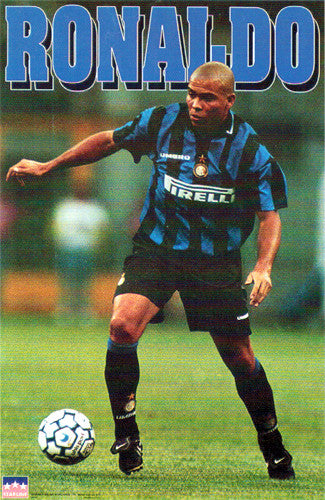 Ronaldo "Inter Milan Action" Vintage Soccer Poster - Starline 1997