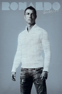 Cristiano Ronaldo "Icon" Classic Black-and-White Profile Poster - GB Eye 2009