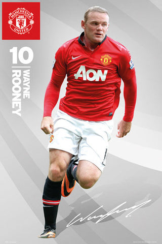 Wayne Rooney "Signature" Manchester United FC Official Action Poster - GB Eye (UK)