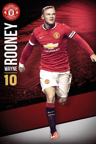 Wayne Rooney "Superstar" Manchester United FC Soccer Action Poster - GB Eye 2014