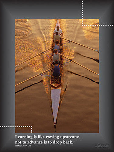 Rowing "The Power of Learning" Motivational Inspirational Poster - Jaguar Inc.