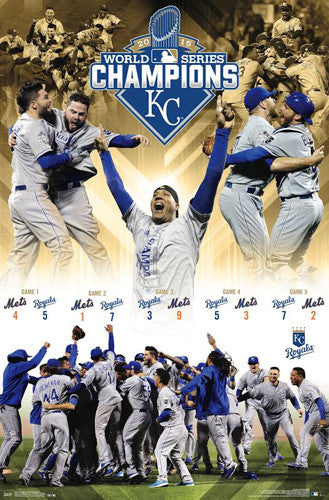 Kansas City Royals 2015 World Series CELEBRATION Poster - Trends International