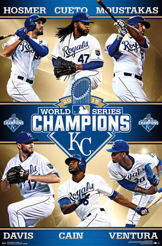 Kansas City Royals 2015 World Series CHAMPIONS 6-Player Commemorative Poster - Trends
