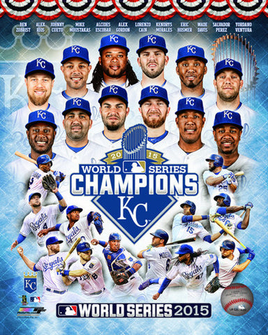 Kansas City Royals 2015 World Series Champs 12-Player Premium Poster Print - Photofile