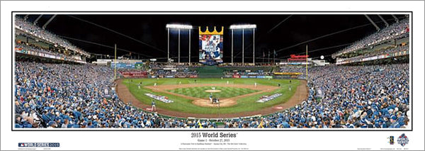 Kansas City Royals 2015 World Series Kauffman Stadium Game 1 Panoramic Poster Print (MO-391)