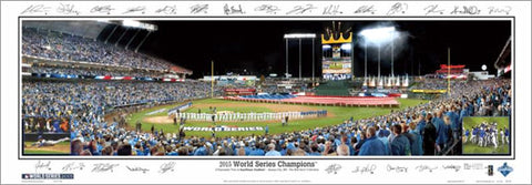 Kansas City Royals "World Series Majesty 2015" Panoramic Poster Print w/25 Facs. Signatures (392A)