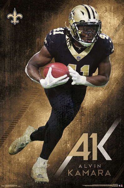 Alvin Kamara "AK-41" New Orleans Saints Running Back NFL Action Wall Poster - Trends International