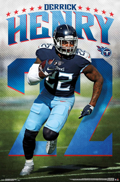 Derrick Henry "Superstar" Tennessee Titans Running Back Action NFL Football POSTER - Trends International