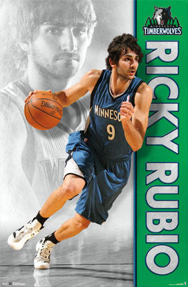 Ricky Rubio "Dynamo" Minnesota Timberwolves Poster - Costacos Sports