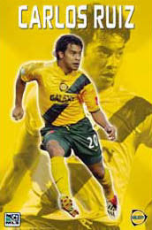 Carlos Ruiz L.A. Galaxy MLS Soccer Action Poster - S.E. 2003