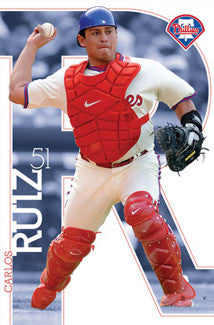 Carlos Ruiz "Defender" Philadelphia Phillies MLB Baseball Poster - Costacos 2011
