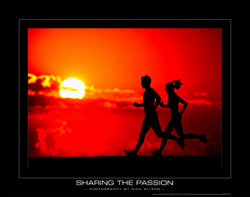 Running "Sharing the Passion" Motivational Poster - SportsPosterWarehouse.com