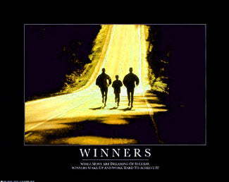 Running "Winners" (Running Family) Motivational Poster - Angel Gifts