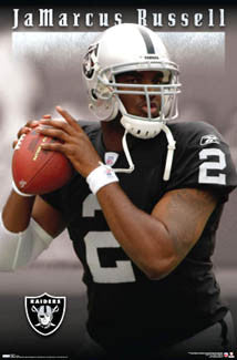 JaMarcus Russell "Action" Oakland Raiders Poster - Costacos 2007
