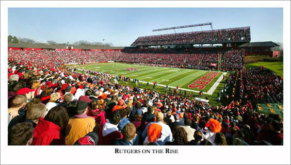 Rutgers Scarlet Knights Football Gameday "Rutgers on the Rise" Stadium Poster Print