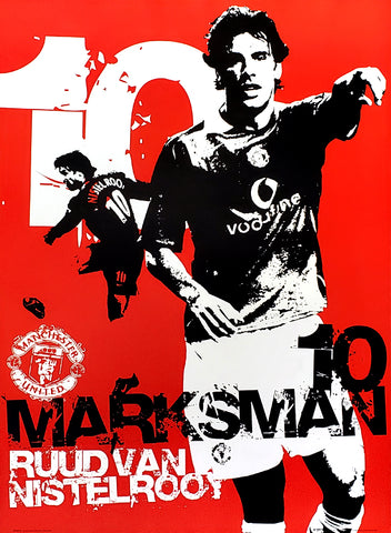 Ruud Van Nistelrooy "Marksman" Manchester United FC Poster - GB 2004