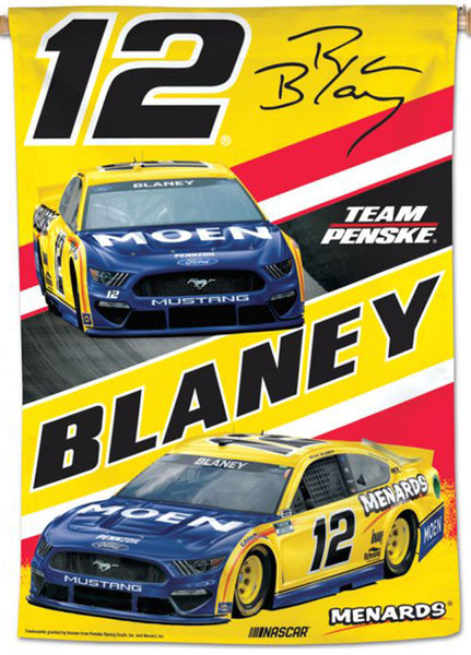 Ryan Blaney NASCAR Ford Mustang Moen/Menards #12 Premium 28x40 WALL BANNER - Wincraft Inc.