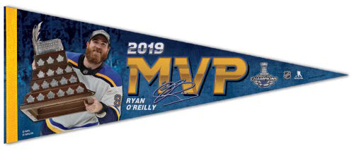 Ryan O'Reilly 2019 Stanley Cup Playoffs MVP St. Louis Blues Premium Felt Collector's Pennant - Wincraft