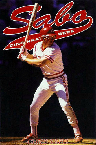 Chris Sabo Spuds Action (1991) Cincinnati Reds Poster - Costacos
