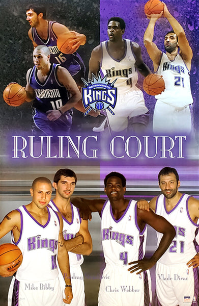 Sacramento Kings "Ruling Court" 2002-03 (Bibby, Peja, Webber, Divac) Poster - Starline Inc.