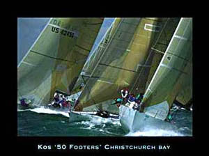 Yachting "50 Footers", Christchurch Bay Sailboat Racing Poster Print - Art Group Ltd.