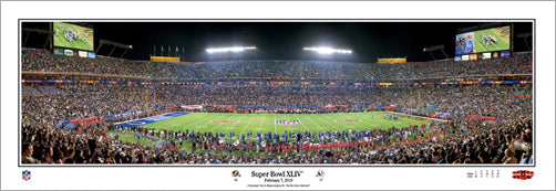 New Orleans Saints Super Bowl XLIV Champions Panoramic Poster Print - Everlasting Images