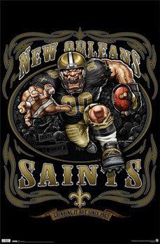 New Orleans Saints "Grinding it Out Since 1967" Theme Art Poster - Costacos Sports