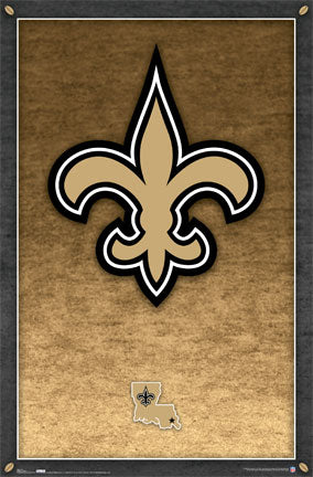 New Orleans Saints Official NFL Football Team Logo Poster - Costacos Sports