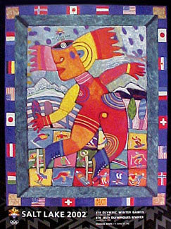 Salt Lake 2002 Winter Olympics "A Jump of Joy" Official Poster - Fine Art Ltd.