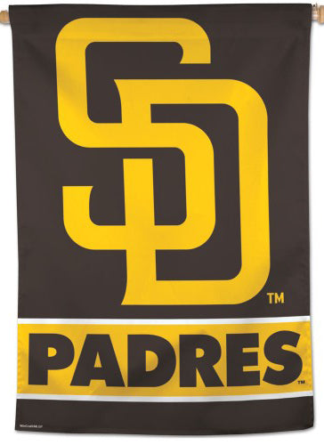 San Diego Padres Brown-and-Gold Official MLB Team Logo Premium 28x40 Wall Banner - Wincraft Inc.