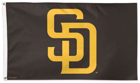 San Diego Padres SD Brown-and-Gold Style MLB Baseball Deluxe-Edition 3'x5' Flag - Wincraft