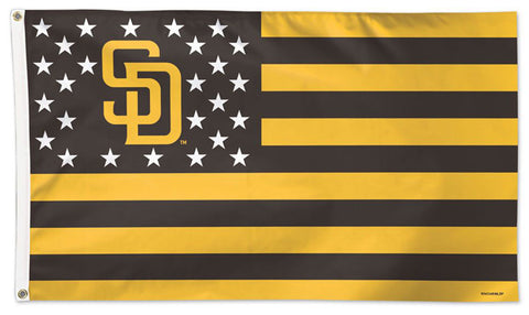 San Diego Padres Stars-and-Stripes-Style MLB Baseball Deluxe-Edition 3'x5' Flag - Wincraft