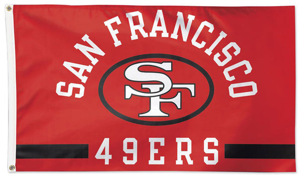 San Francisco 49ers Classic-Style Official NFL Football 3'x5' DELUXE Team Banner Flag - Wincraft