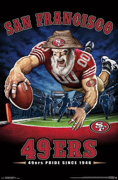 San Francisco 49ers "49ers Pride Since 1946" NFL Theme Art Poster - Liquid Blue/Trends Int'l.