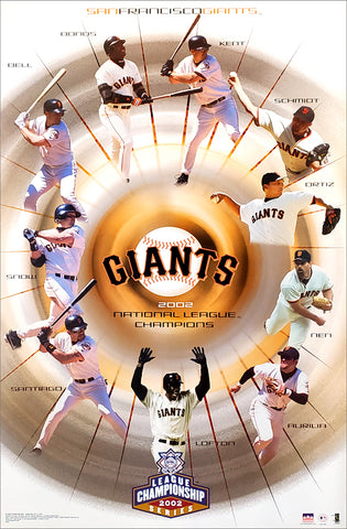 San Francisco Giants 2002 National League Champions MLB Baseball Action Poster - Starline Inc.