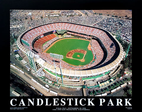San Francisco Giants Final Day at Candlestick Park Premium Poster Print - Aerial Views 1999