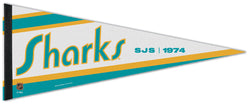 San Jose Sharks "SJS 1974" NHL Reverse-Retro 2022-23 Premium Felt Collector's Pennant - Wincraft