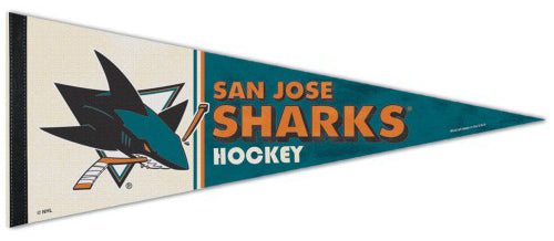 San Jose Sharks NHL Vintage Hockey Collection Premium Felt Collector's Pennant - Wincraft