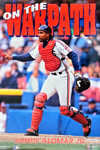 Sandy Alomar Jr. "On the Warpath" Cleveland Indians MLB Baseball Poster - Costacos 1991