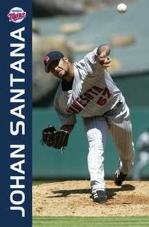 Johan Santana "Cy Action" Minnesota Twins Poster - Costacos 2005