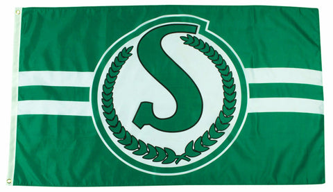 Saskatchewan Roughriders Classic 1966-84-Style CFL Football 3'x5' Official Team Banner FLAG - The Sports Vault