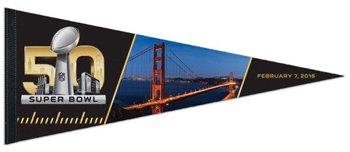 Super Bowl 50 San Francisco Bay Bridge Logo-Style Official Premium Felt Pennant - Wincraft 2016