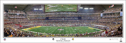 Super Bowl XLV "1st and 10" (Packers vs. Steelers) Panoramic Poster Print - Everlasting 2011