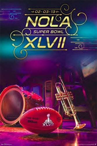 Super Bowl XLVII (New Orleans 2013) Official Event Poster - Trends International