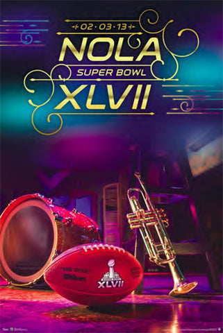Super Bowl XLVII (New Orleans 2013) Official Event Poster - Trends International