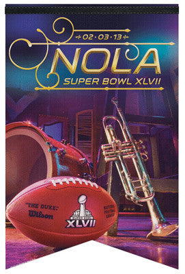 Super Bowl XLVII (2013) "NOLA" Official Event Premium Felt Banner - Wincraft