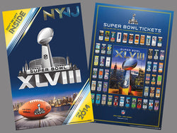 COMBO: Super Bowl XLVIII (NYNJ 2014) Official Poster & Super Tickets