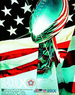 Super Bowl X (1976) Official Event Poster Premium Reprint Edition - Photofile Inc.