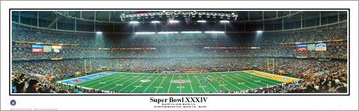 Super Bowl XXXIV (St. Louis Rams vs. Titans 2000) Panoramic Poster Print - Everlasting Images