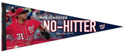 Max Scherzer NO-HITTER Washington Nationals Premium Felt Commemorative PENNANT - Wincraft